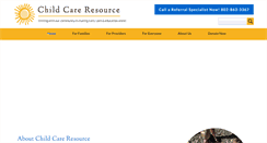 Desktop Screenshot of childcareresource.org