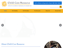 Tablet Screenshot of childcareresource.org